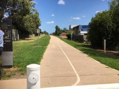 Melbourne Water pipe track shared path